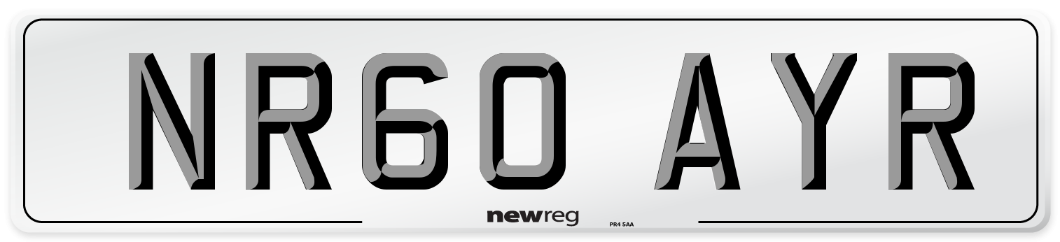 NR60 AYR Number Plate from New Reg
